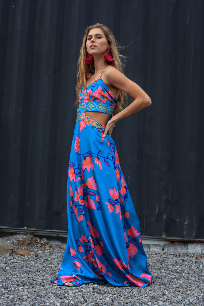 VESTIDO MAXI BANI VIBRANT FLOWER