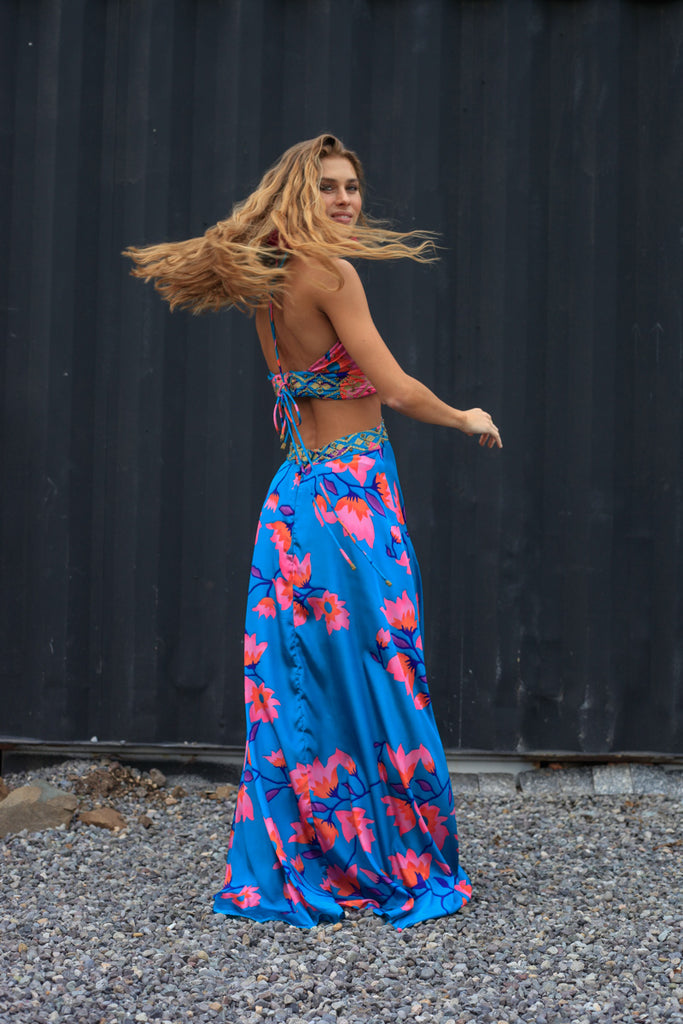 VESTIDO MAXI BANI VIBRANT FLOWER