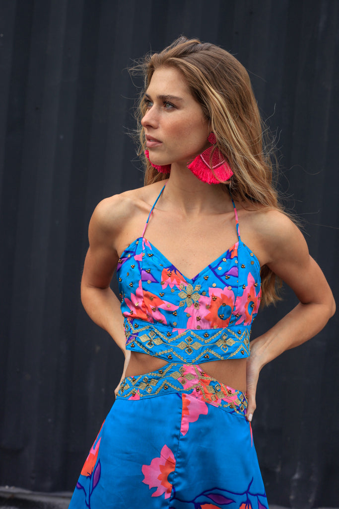 VESTIDO MAXI BANI VIBRANT FLOWER