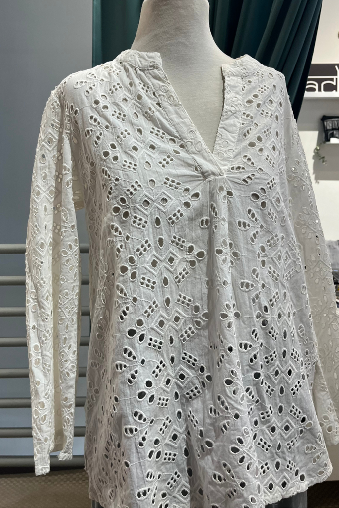 BLUSA BLANCA BRODERIE TALLA S