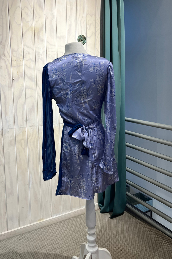 VESTIDO MINI MANGA LARGA MORADO TALLA XS/S