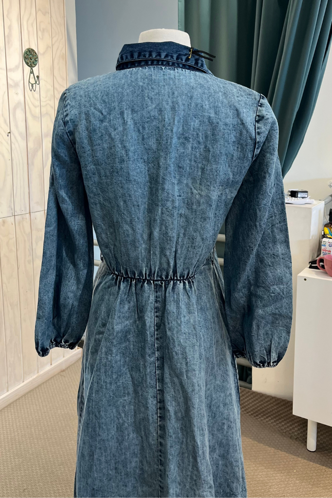 VESTIDO MAXI MANGA LARGA DENIM TALLA XS/S