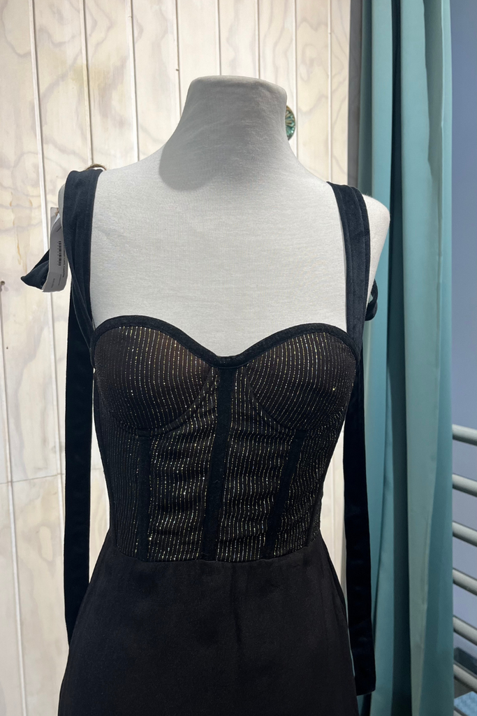 VESTIDO MINI CORSET NEGRO TALLA XS