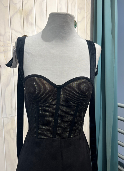 VESTIDO MINI CORSET NEGRO TALLA XS