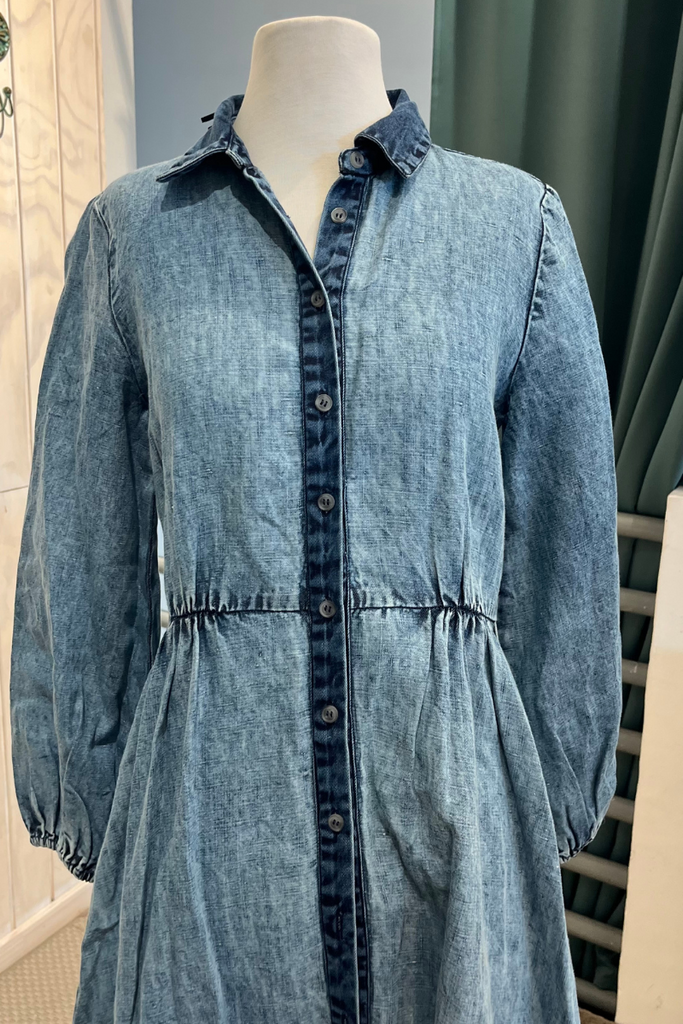 VESTIDO MAXI MANGA LARGA DENIM TALLA XS/S