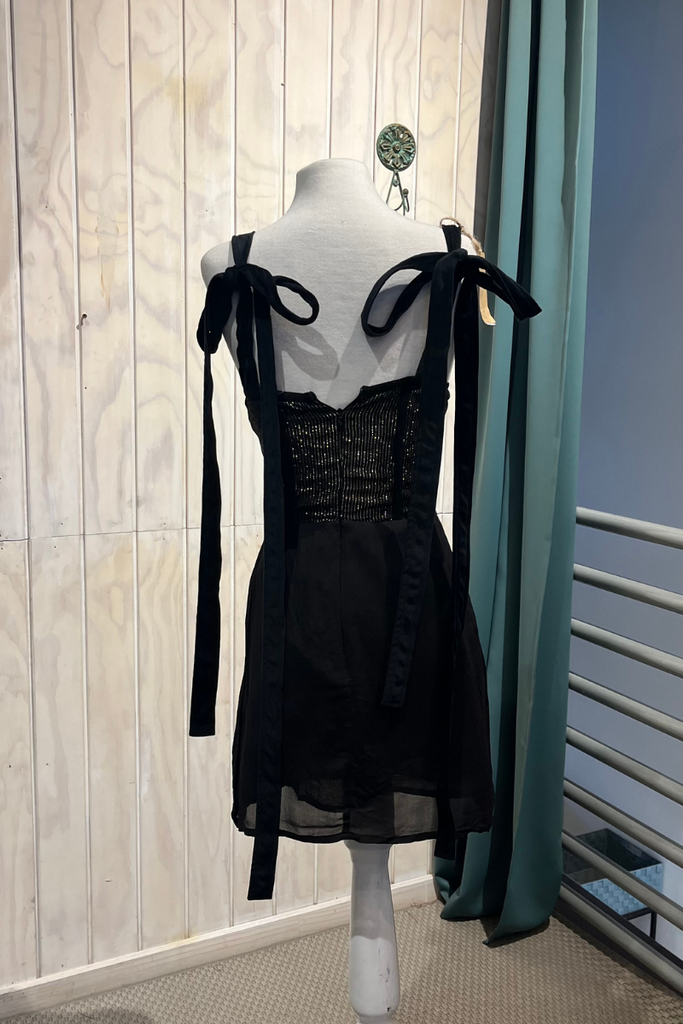 VESTIDO MINI CORSET NEGRO TALLA XS