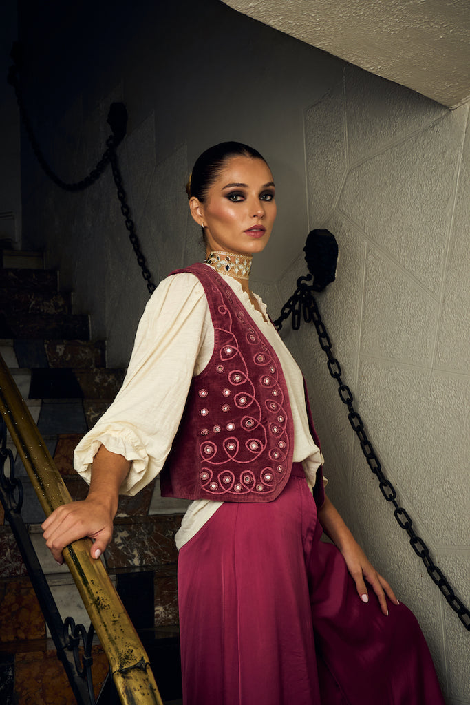 CHAQUETA VEST SUNDAR BURGUNDY