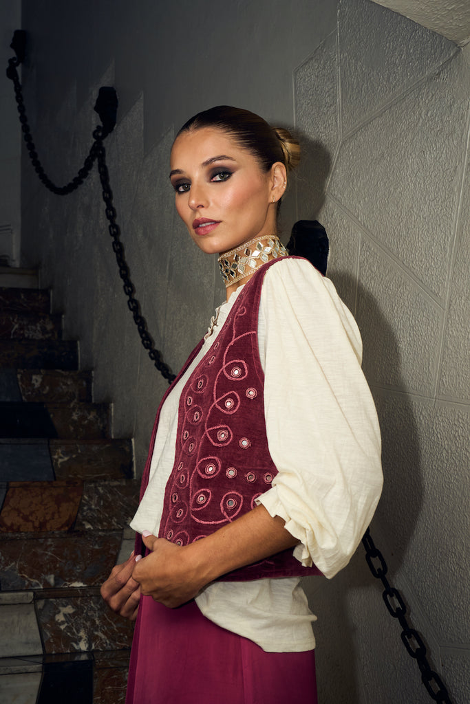 CHAQUETA VEST SUNDAR BURGUNDY