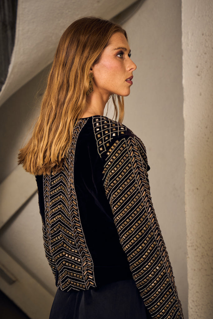 CHAQUETA GEOMETRIC BLACK