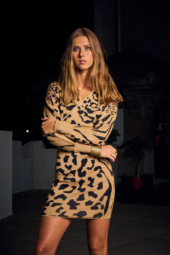 VESTIDO MINI NOVA ANIMAL PRINT