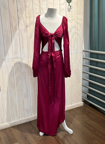 VESTIDO MAXI FARIDA FUCSIA TALLA XS