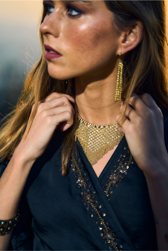 COLLAR SAGE PEARL GOLD
