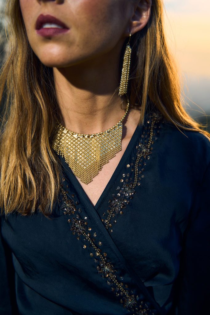 COLLAR SAGE PEARL GOLD