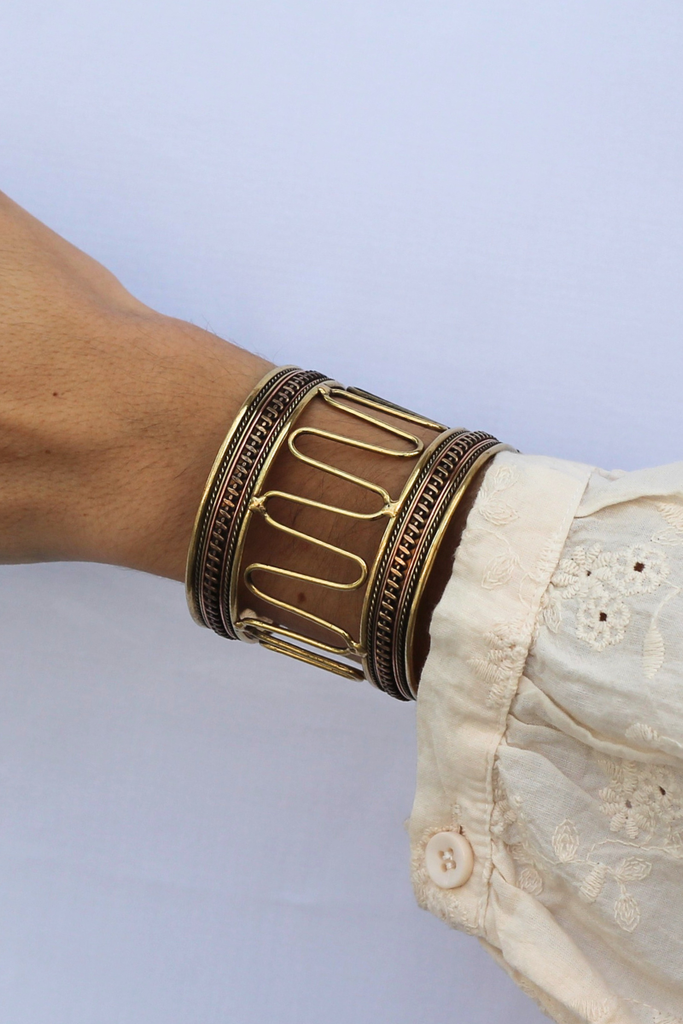BRAZALETE COPPER MESH GOLD