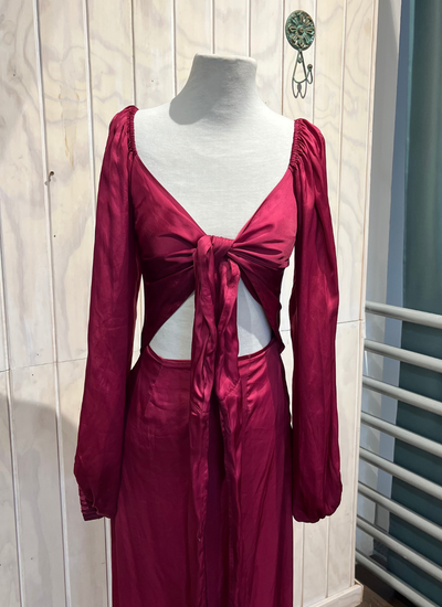 VESTIDO MAXI FARIDA FUCSIA TALLA XS