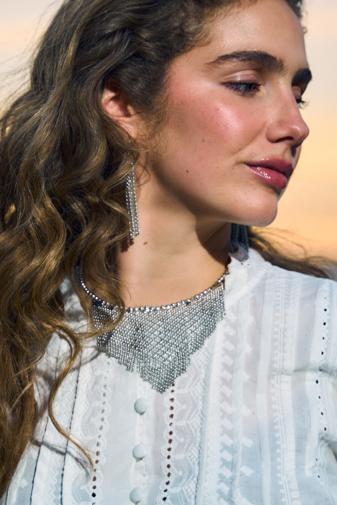 COLLAR SAGE PEARL SILVER