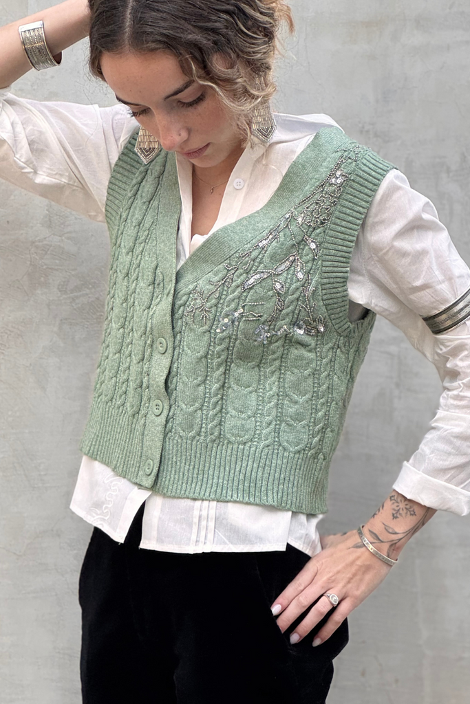 SWEATER RAVEN DARK TEAL