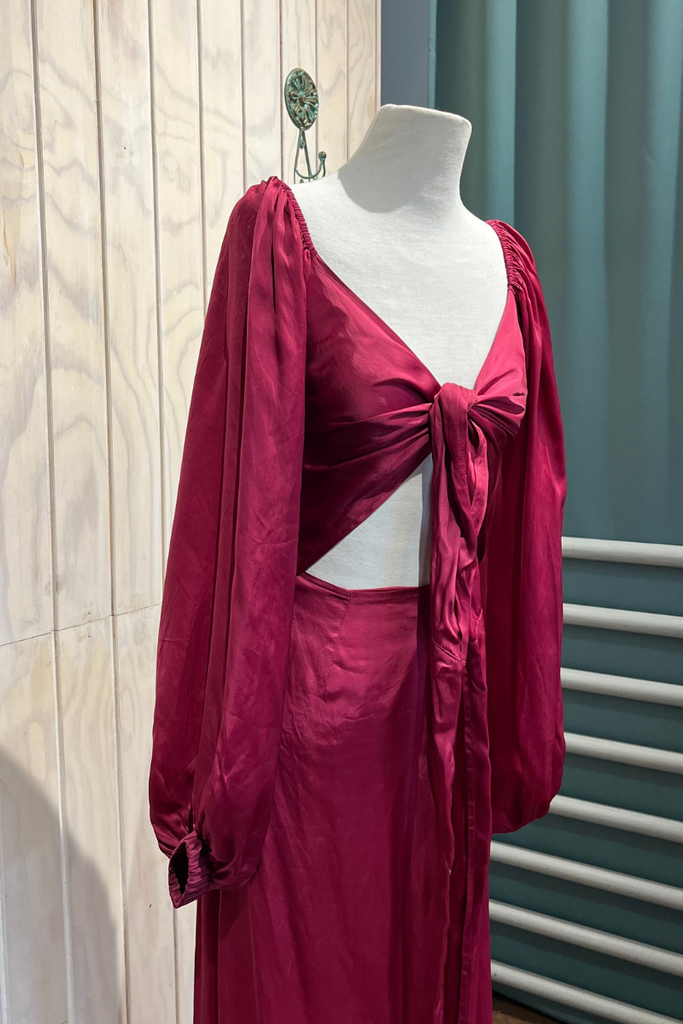 VESTIDO MAXI FARIDA FUCSIA TALLA XS
