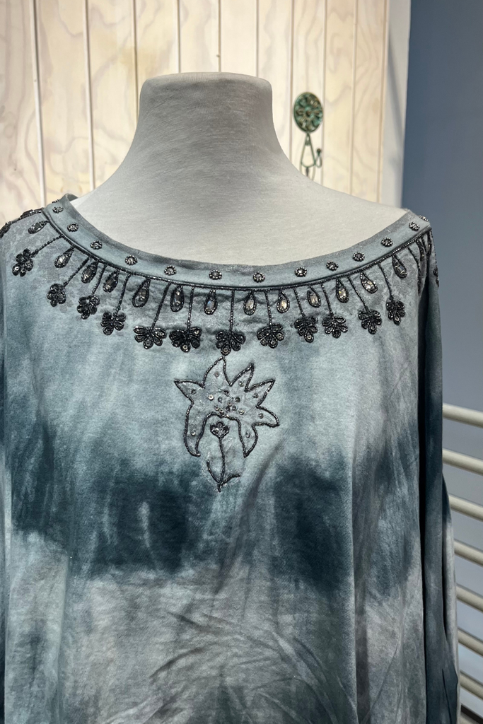 CAPA CON MANGAS DEGRADE AZUL TALLA S/M