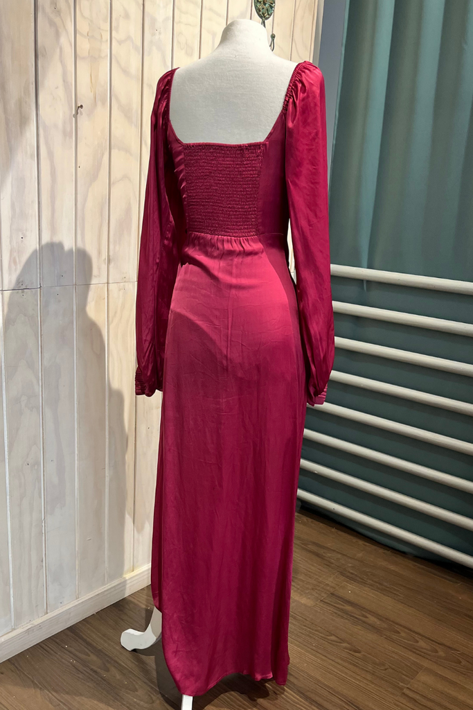 VESTIDO MAXI FARIDA FUCSIA TALLA XS
