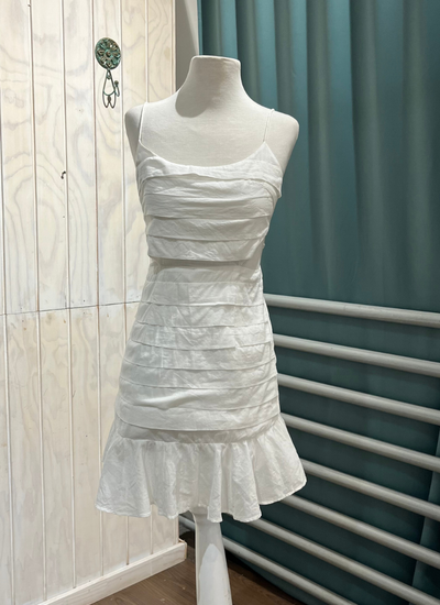 VESTIDO MINI BLANCO TALLA XS