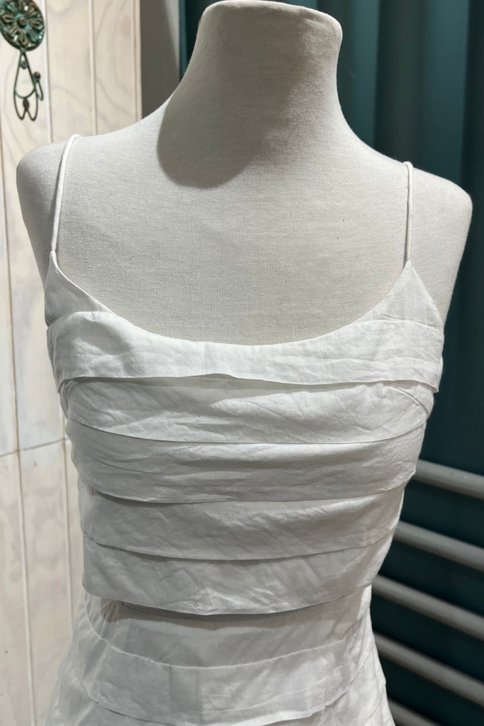 VESTIDO MINI BLANCO TALLA XS