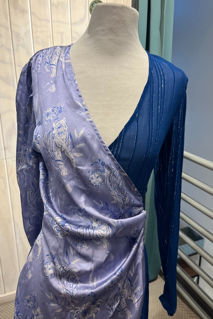 VESTIDO MINI MANGA LARGA MORADO TALLA XS/S