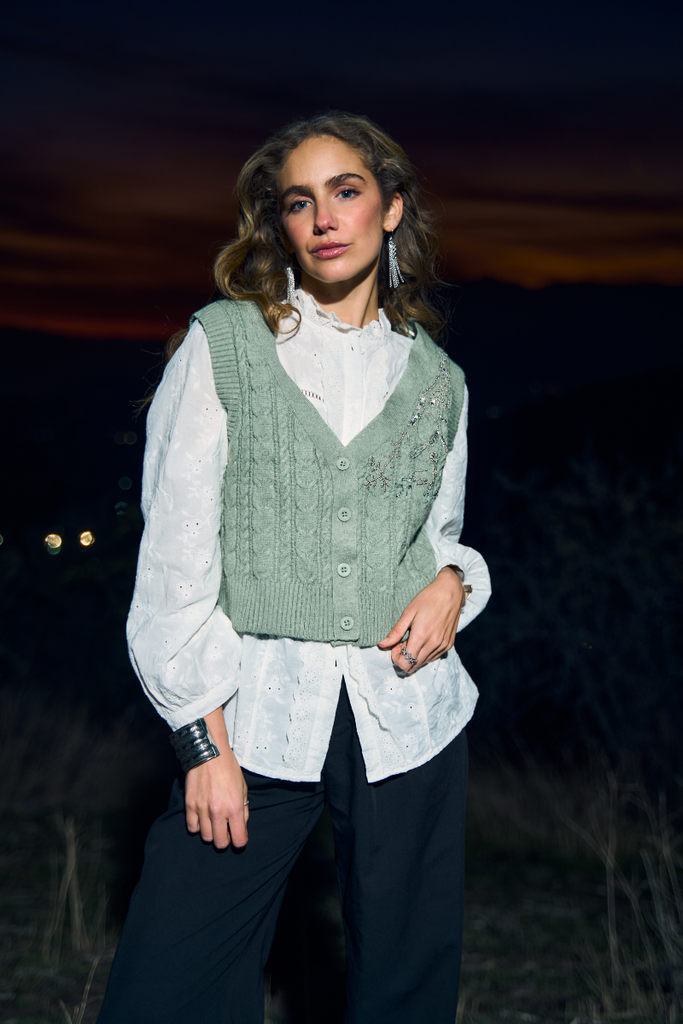 SWEATER RAVEN DARK TEAL