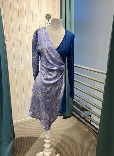 VESTIDO MINI MANGA LARGA MORADO TALLA XS/S