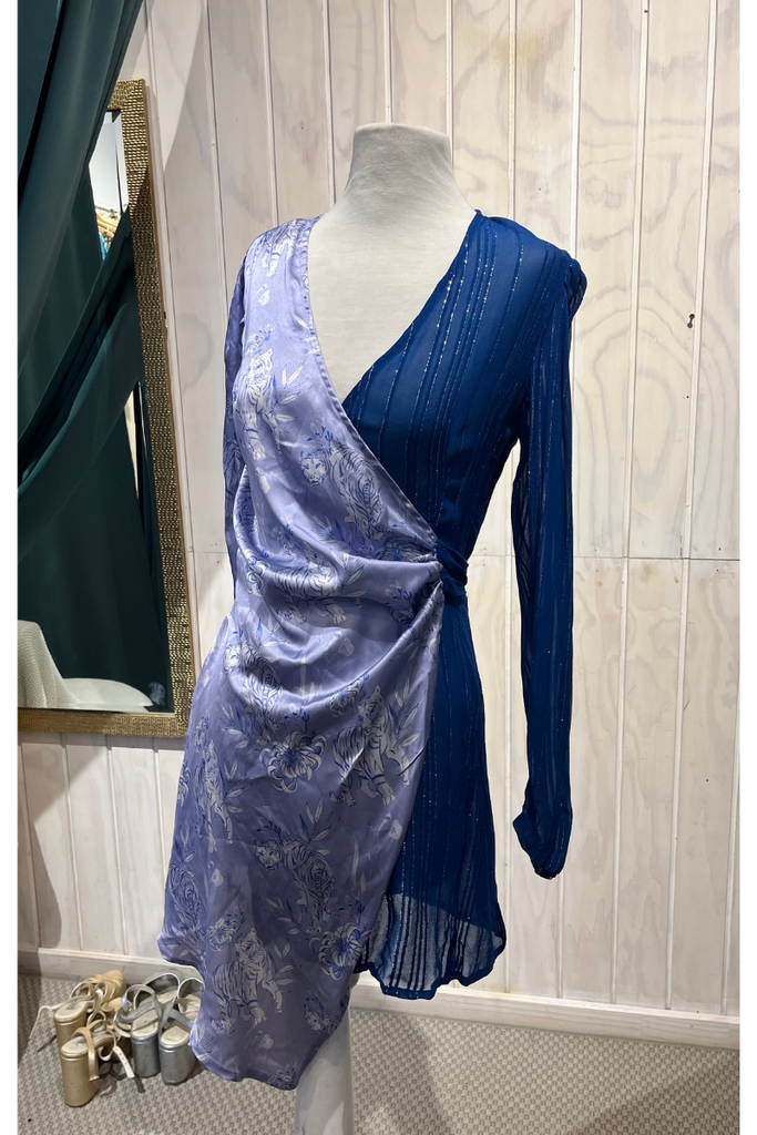 VESTIDO MINI MANGA LARGA MORADO TALLA XS/S