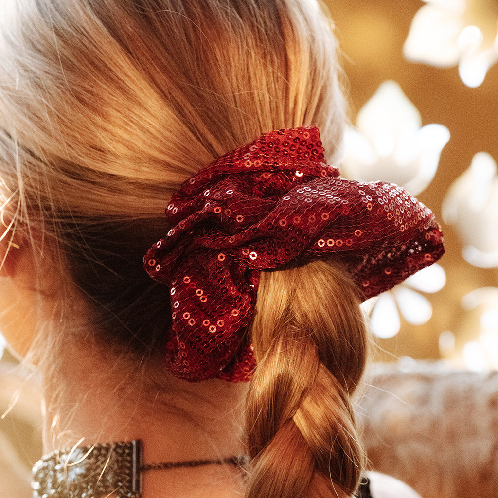 Scrunchie Chic Carmín Glow