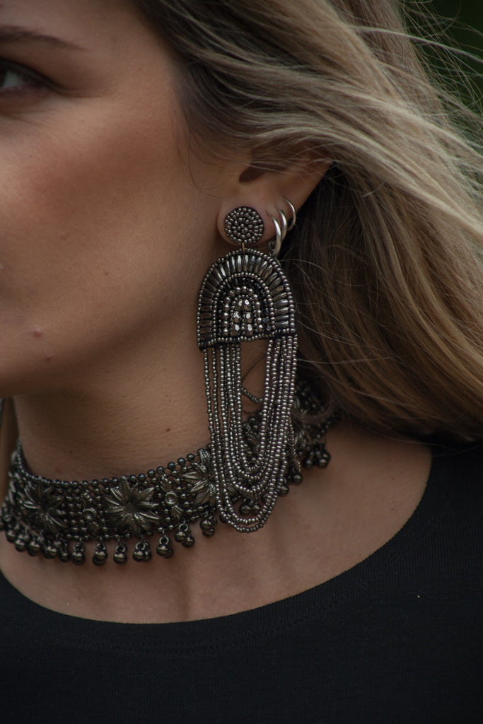 AROS SPHINX PLATEADO OSCURO