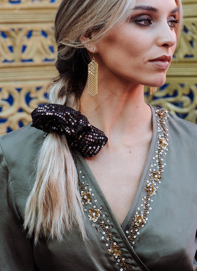 Scrunchie Chic Negro Glow