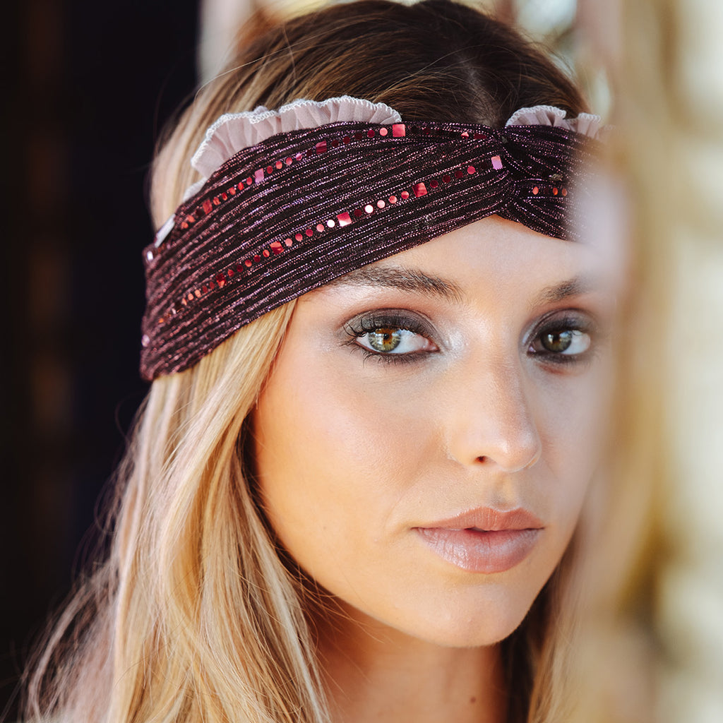 Cintillo Turbante Chic Palo Rosa Glow