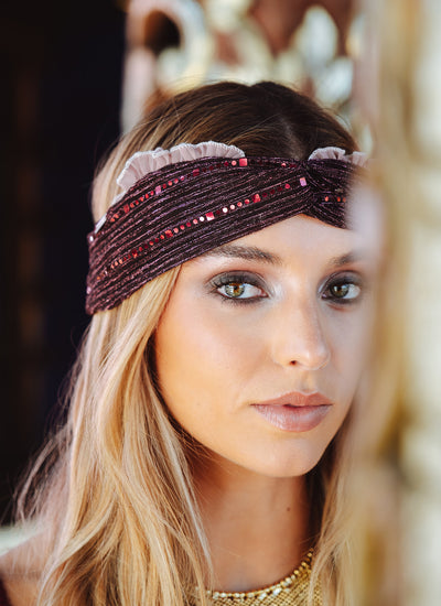 Cintillo Turbante Chic Palo Rosa Glow